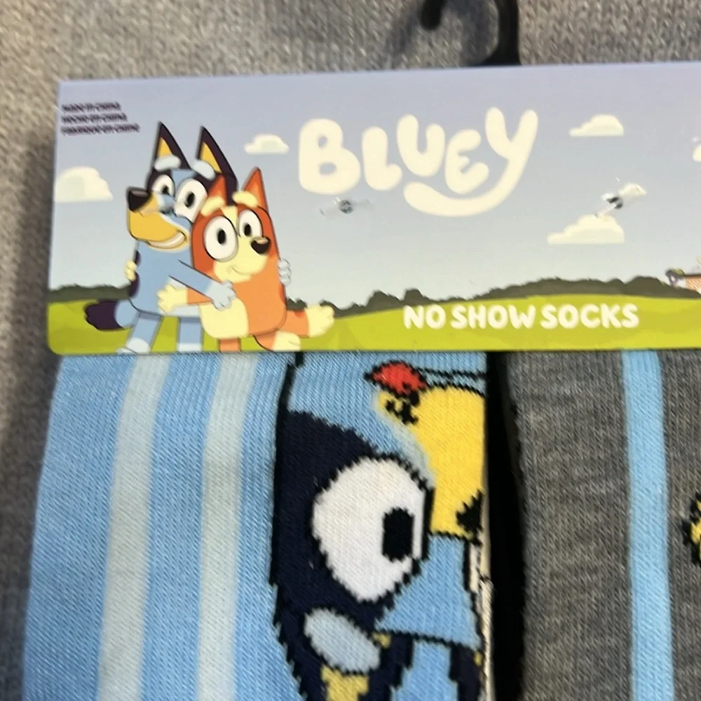 Bluey 10 Pack Boys No Show Character Socks. NWT-Unisex